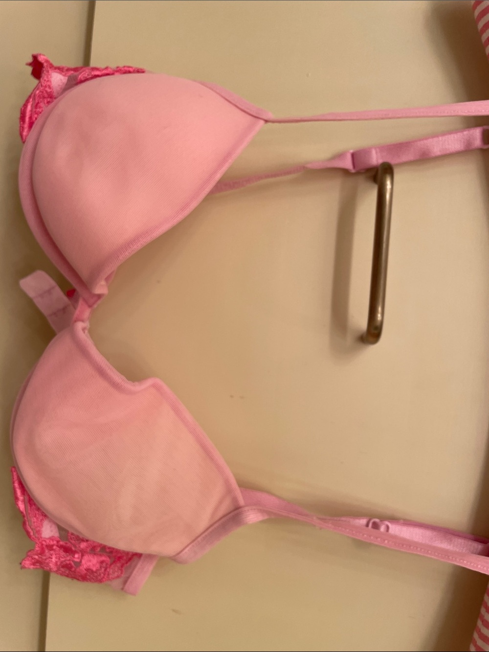La Perla Soft Pink Lace-Trim Push-Up Bra